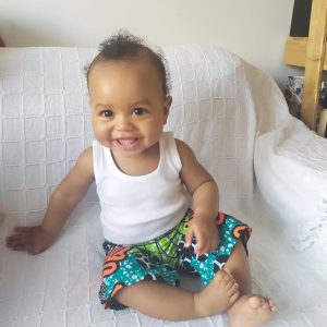 African print shorts, children's shorts, wax print shorts (9-24 months)